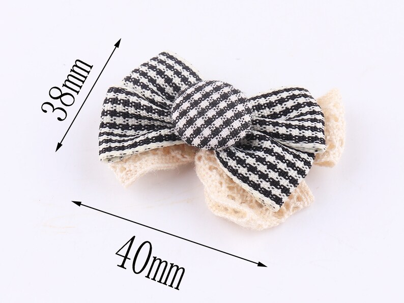 Hair Bow Hair Clips Lace Bowknot Charms Girls Hair Bows Black Etsy