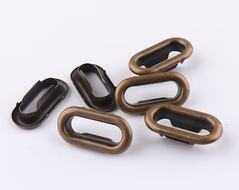Oval Eyelet Grommets Purse Finding Clothing Bags Purse 19mm inner for purse shoes making 50sets