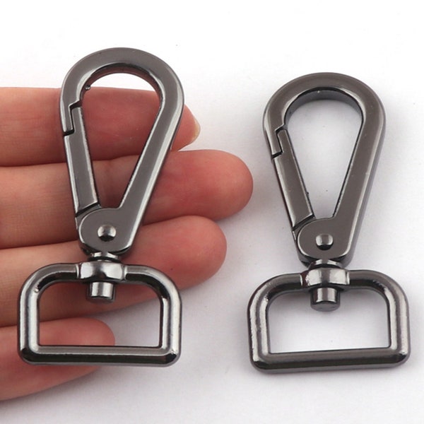 2-10pcs Large Swivel Clasp Gunmetal Snaps Swivel Hook Purse clasp Metal Swivel Lobster Clasps Purse Hooks-61mmx20mm