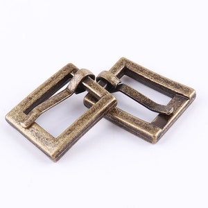 10Pcs 3/8''inch (9mm) Bronze Center Bar Buckle Pin buckle Single Prong Belt Buckle Strap buckle purse buckle metal buckle