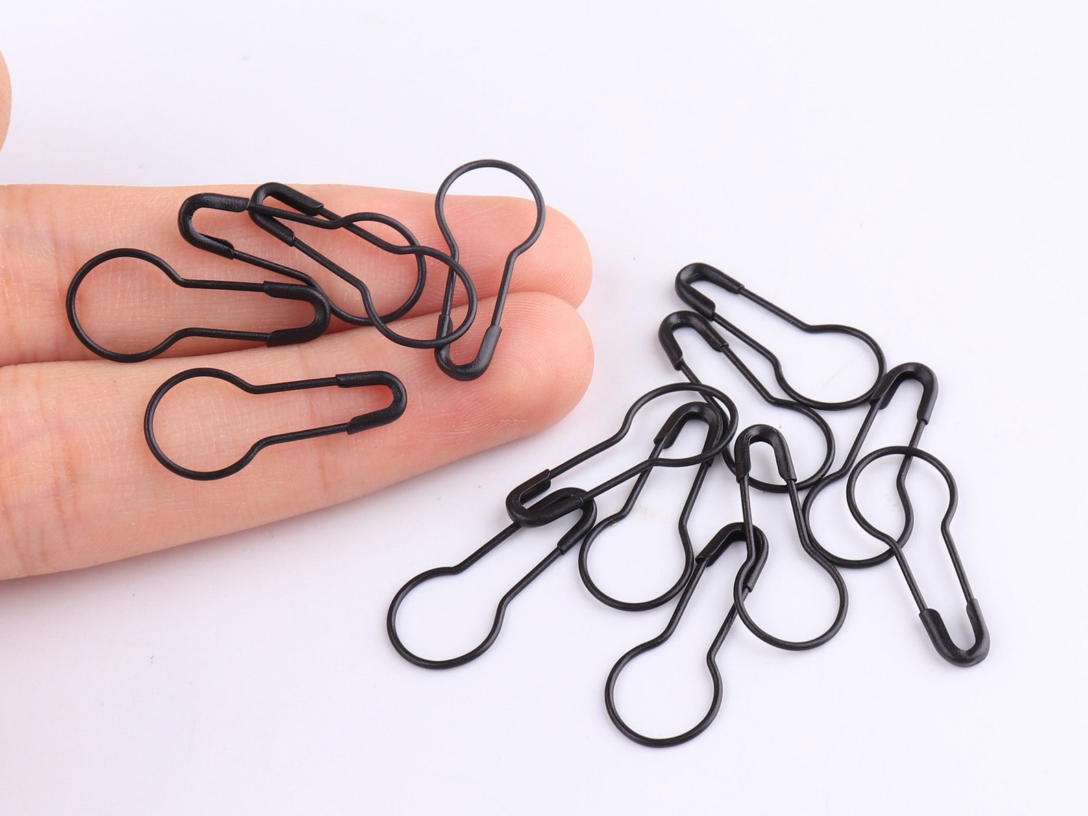 Black Safety Pins Bulb Safety Pins Tag Pins Coiless Safety Etsy