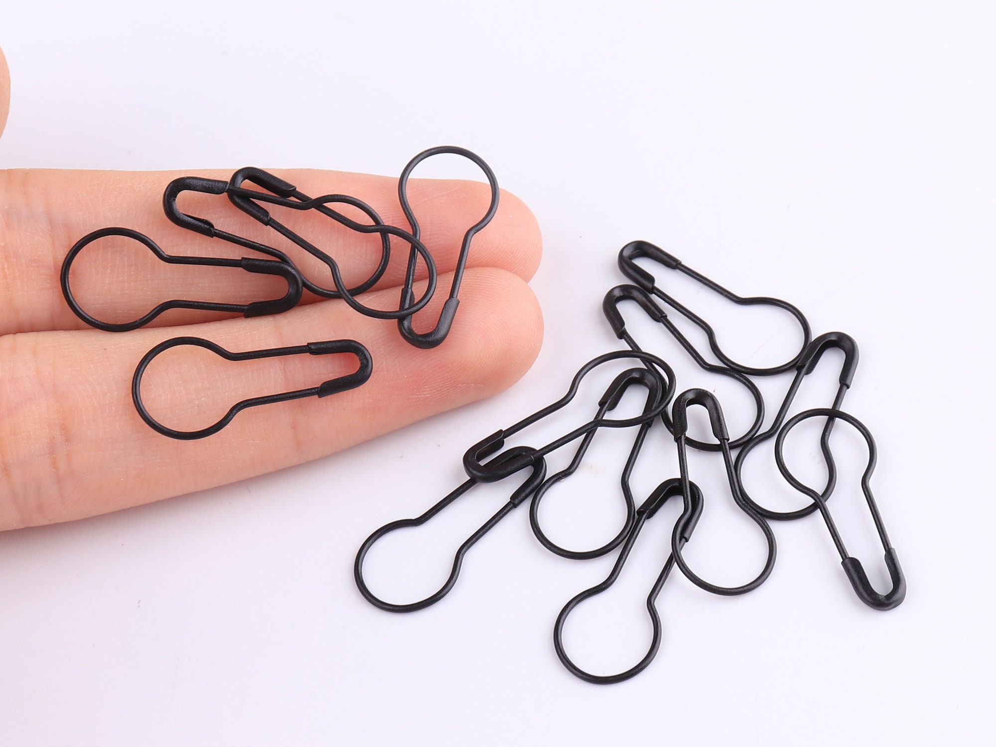Black Safety Pins Bulb Safety Pins Tag Pins Coiless Safety Etsy