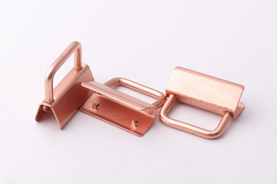 12pcs Rose Gold Key Fob Hardware Key Chain Key Rings Ribbon Key