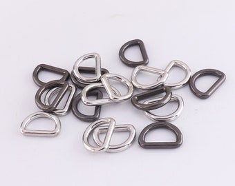 Mini D rings Silver D rings Buckle 3/8"(9mm) Small D Ring Metal D-rings Jump Ring Strap Ring Purse Rings for DIY Jewelry Making 50pcs