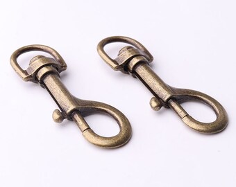 6pcs gran gancho giratorio 1/2 "(15 mm) ganchos de langosta para correas de bolsa de cordón Trigger Snap gancho de acero de metal giratorio de langosta cierres ganchos de bolso