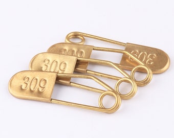 Gold Safety Pins Brooches Vintage Laundry Pins Kilt Pins Broochs Safety Pins Bar Pins Charm Pins 12pcs