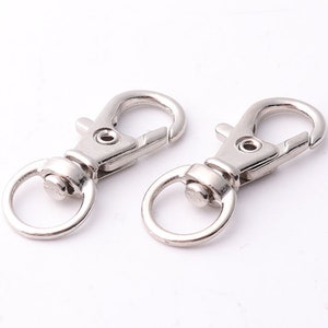 6pcs Lobster swivel clasp 32*12mm lobster hook swivel snap hook Landyard Hooks purse clasp Swivel Hook Trigger Snaps For Lanyard Bag Straps