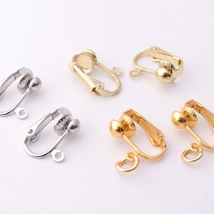 6pairs clip op oorbel goud zilver Brass Earring clip Converter niet doorboord clip adapter oor clips clip oorbel adapter