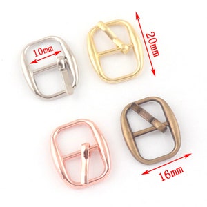 Silver,Gold,Rose gold,Bronze Strap Buckles Shoe Buckle Adjustable Slide Buckle Pin Buckle Belt Buckle Purse Buckle 10mm(1/3'')-10pcs