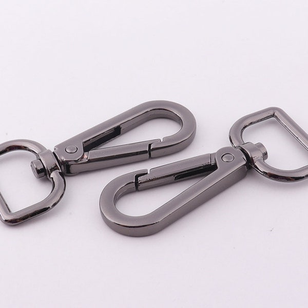 Gunmetal swivel clasp 3/4"inch(20mm) inner swivel hook purse clasp push gate snaps hook For Keychains Purse hooks High quality