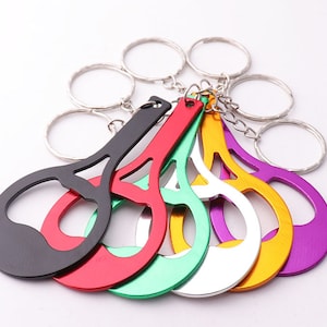 2st fles Opener Key Chain sleutelhanger bevindingen sleutelhangers met keten sleutelhanger charme Split keyring toets ketens cadeau voor Man gift voor hem