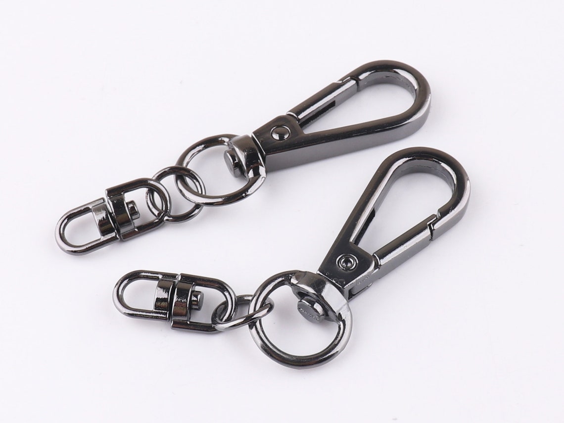 Swivel Clasp Gunmetal Keychain With Clip Key Chain Supplies Etsy
