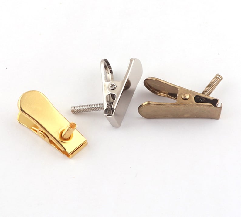10-50pcs Silver/gold/antique Bronze Spring Clips Metal Spring Clips ...