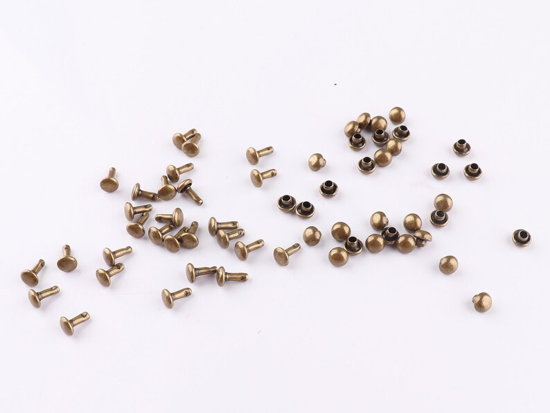Bronze Rivets Rapid Rivets Double Cap Rivets 46mm Mini Round Etsy