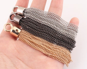 Metal Tassel Jewelry Craft Supply-6pcs