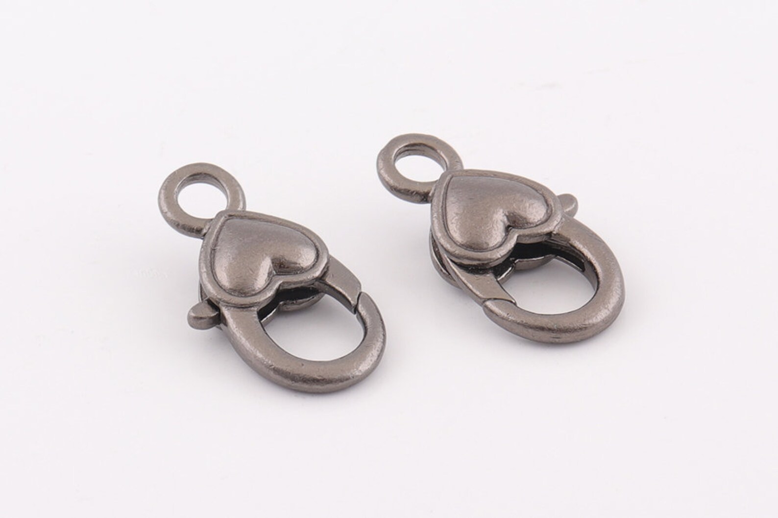 10pcs Gunmetal Lobster Clasp Charms Heart Lobster Clasps Etsy