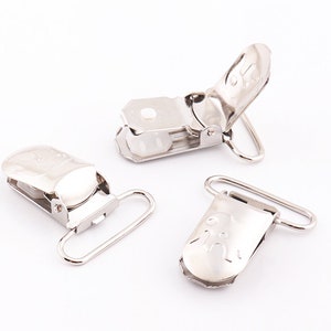 10pcs Suspender Clips Metal Pacifier Clips Baby Paci Clip Mitten Clips baby pacifier clip Dummy Clips