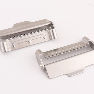Slide Adjusters Suspender Clips Belt Buckle Webbing clip, belt clip, multi-tooth buckle, adjustment buckle of metal case and bag 2cs