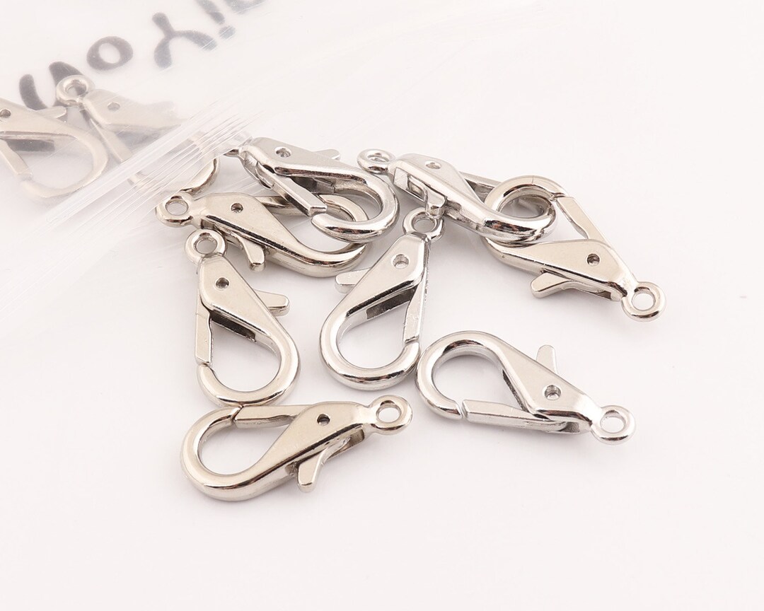 Mini Clasp Lobster Clasp Silver Solid Mini Lobster Claw Clasp