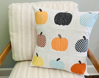 Pretty Pumpkin Pillow Pattern - Instant PDF Download, Fall Pillow, Fall Home Decor