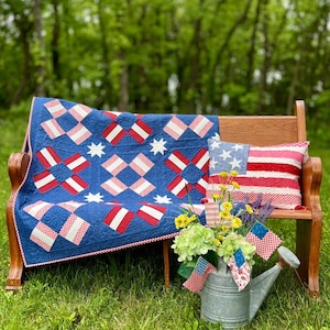 4th of July Night Sky Quilt Pattern - Paper Print Version, Mailed
