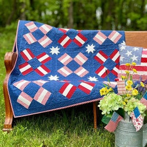 4th of July Night Sky Quilt PDF Pattern, Instant Download