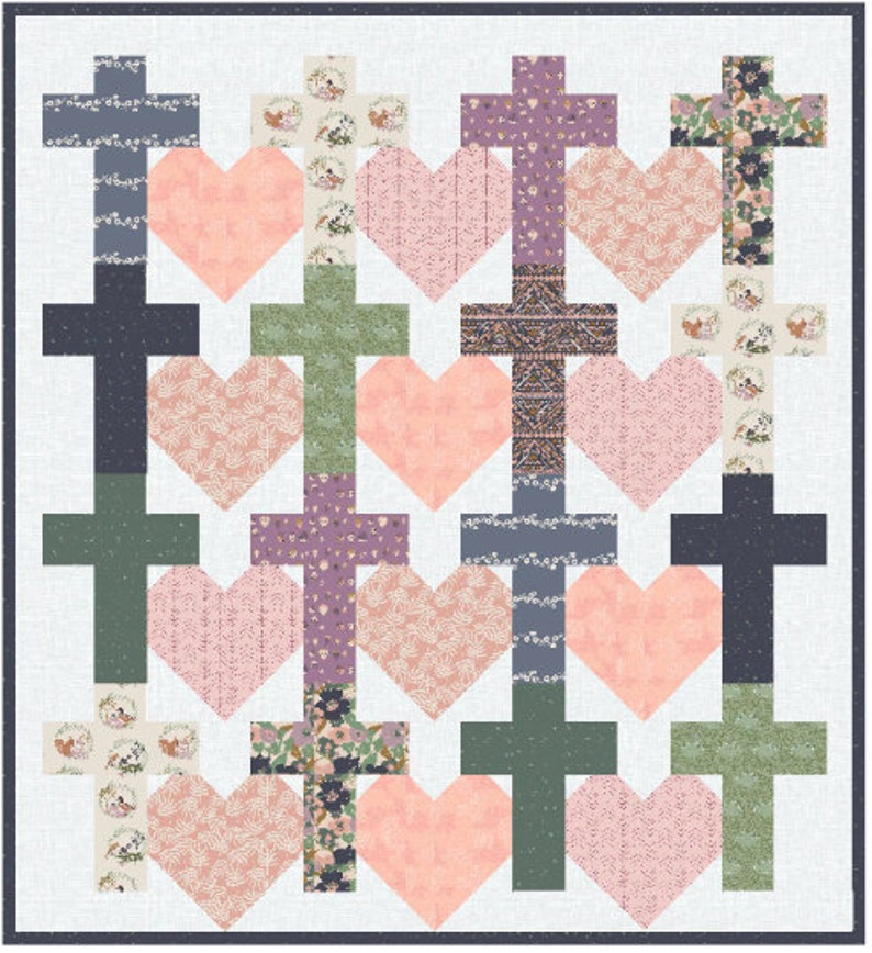 Yes He Loves Me Quilt Pattern Paper Print Version Mailed Etsy