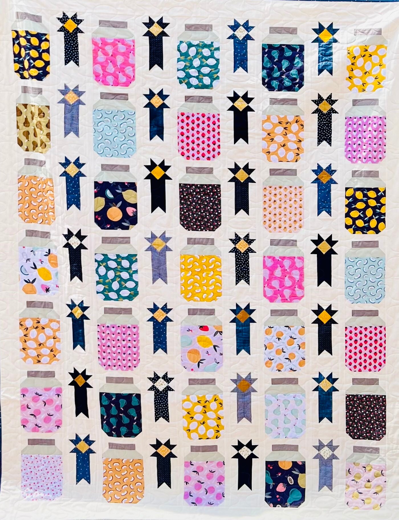 Preserves Patterns Blue Ribbon Preserves Quilt Pattern: Canning Jar Farmhouse Design (PDF ...