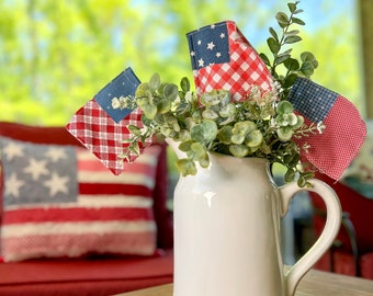 Summer Patriotic Flags DIY Sewing Pattern - Beginner Project, Instant PDF Download
