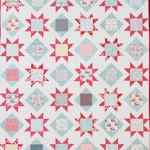 Charms and Stars Instant Digital PDF Download Quilt Pattern Simple Easy Beginner Quilt Pattern, Charm Pack Quilt, Pre-cut Quilt Pattern image 4