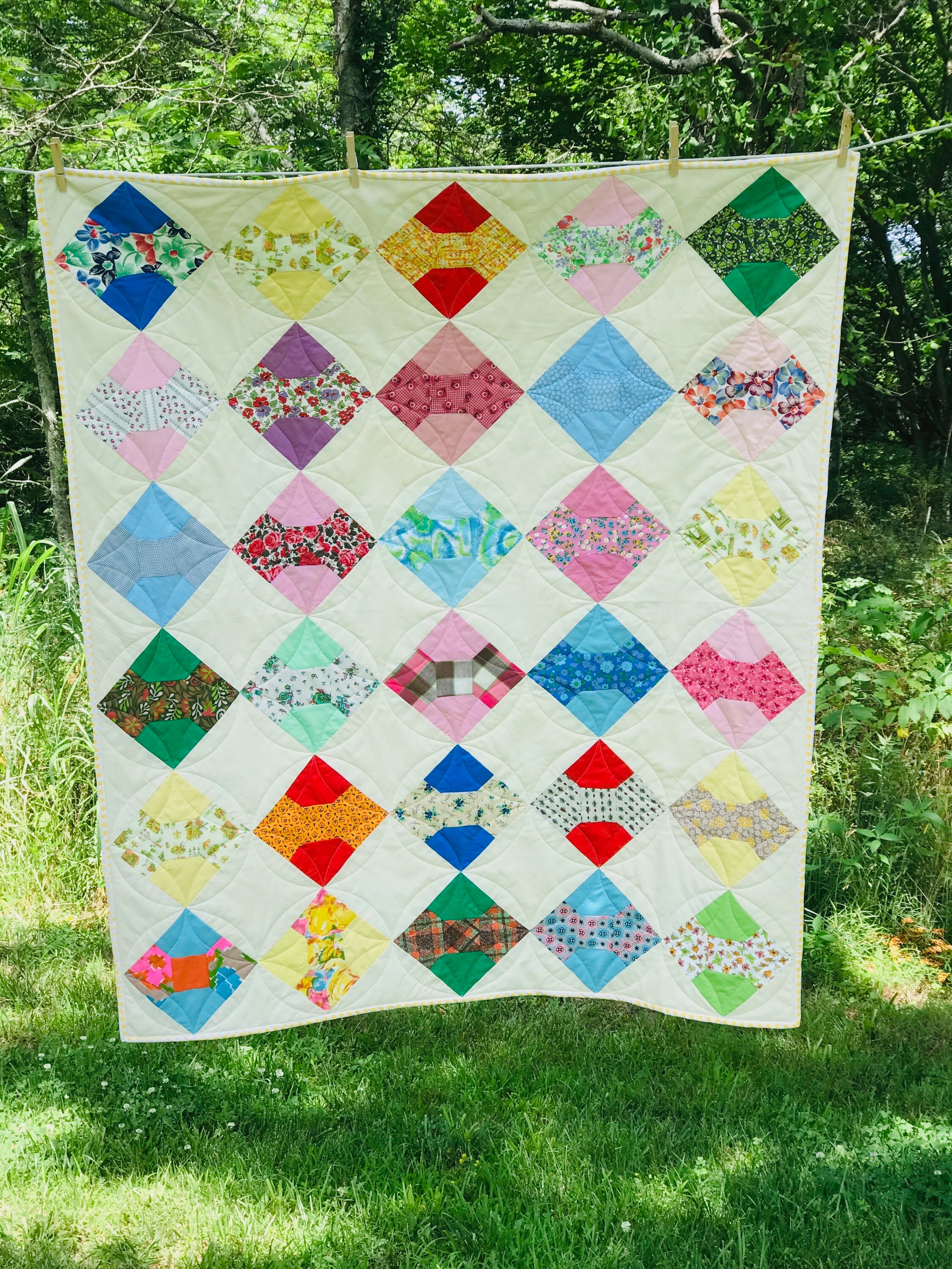 Vintage Bow Tie Quilt Pattern PDF Instant Download Etsy