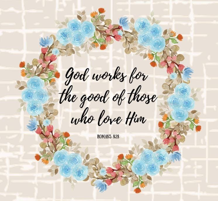 Square Scripture Graphics Bible Verse Fabric Panel – Floral Wreath, Fussy Cut Squares for ...