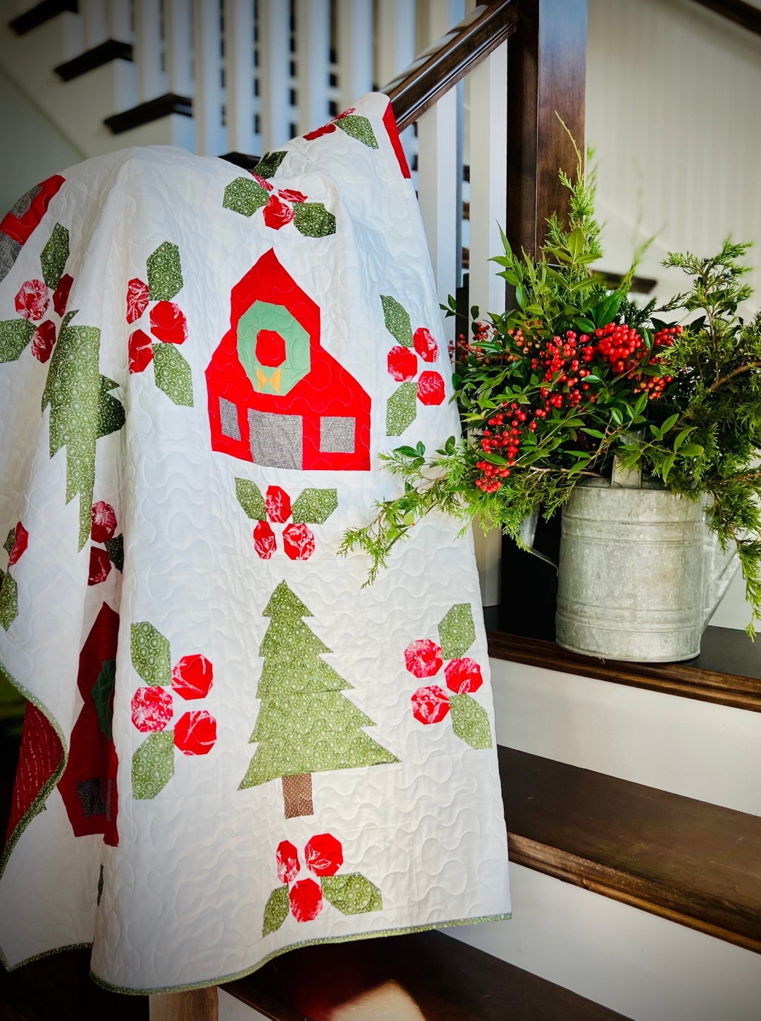 Christmas on the Farm Quilt Pattern (PDF Instant Download Pattern) - Etsy