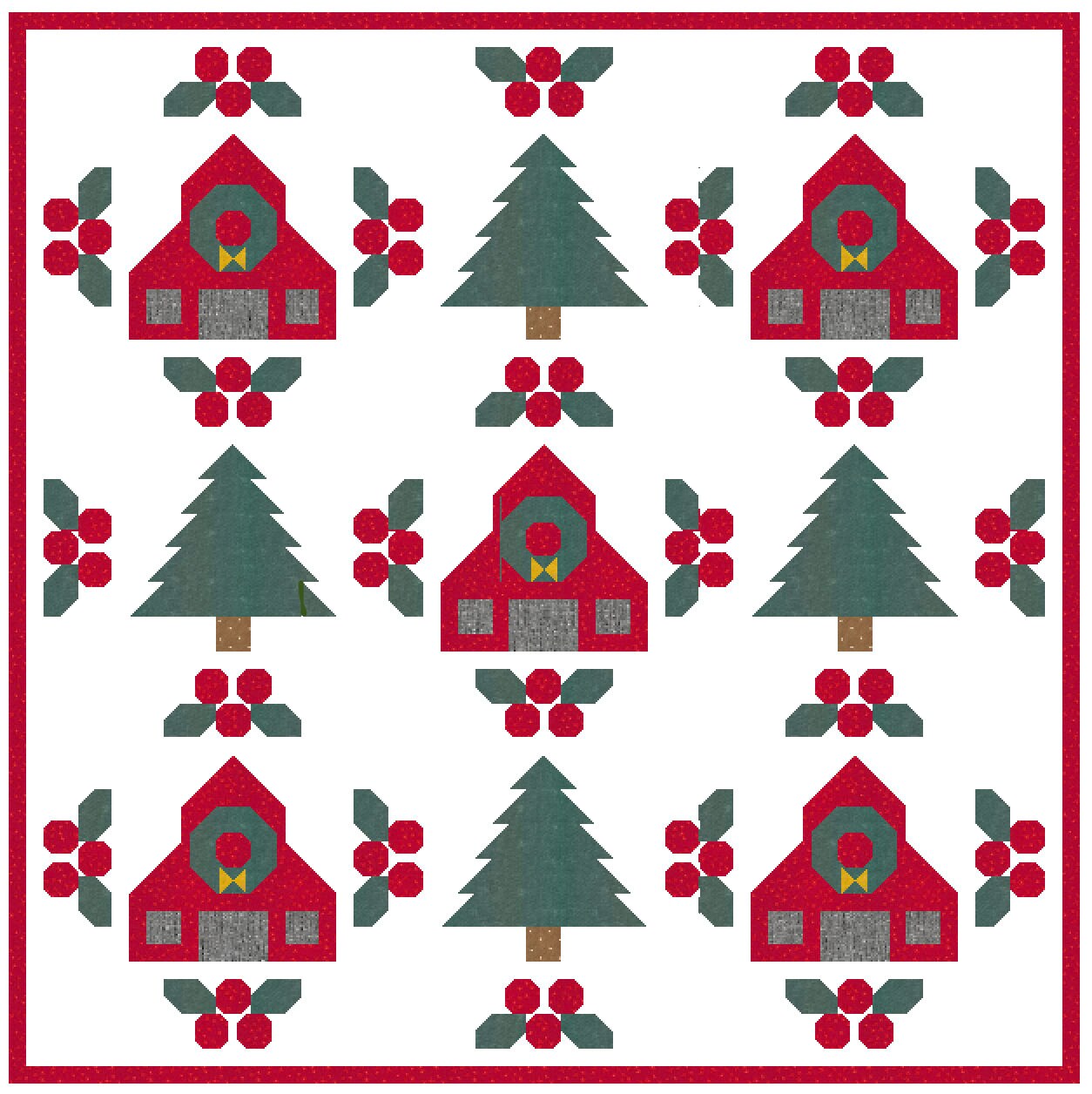Christmas on the Farm Quilt Pattern - Paper Print Version - Mailed - Etsy