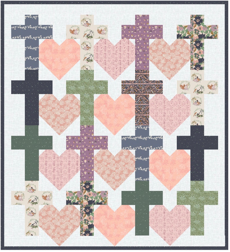 Yes He Loves Me Quilt Pattern Paper Print Version Mailed Etsy