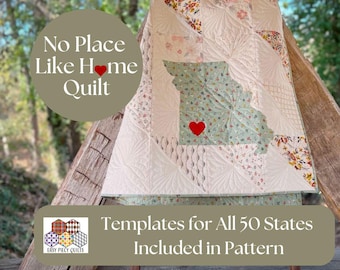 State Quilt Pattern: Beginner Friendly Fat Quarter Project (PDF Download)