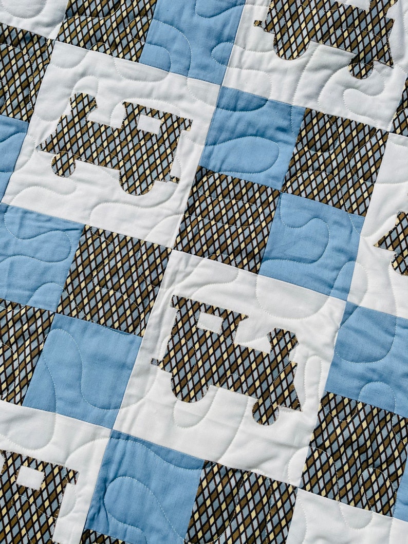 Railroad Crossing Baby Quilt Digital Pattern 48 X Etsy