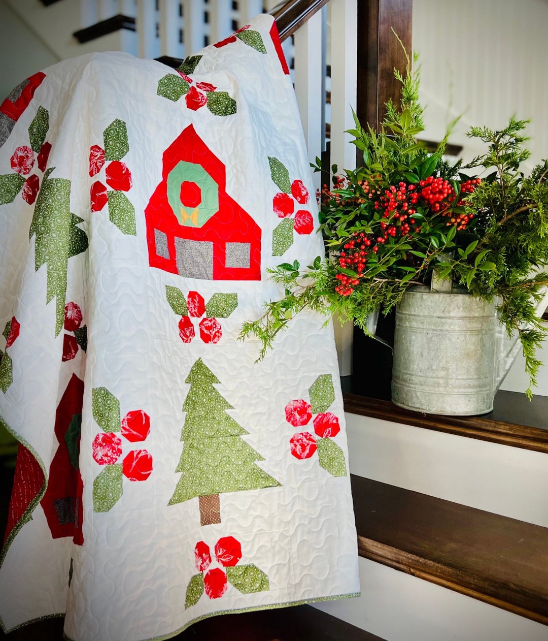 Christmas on the Farm Quilt Pattern - Paper Print Version - Mailed - Etsy