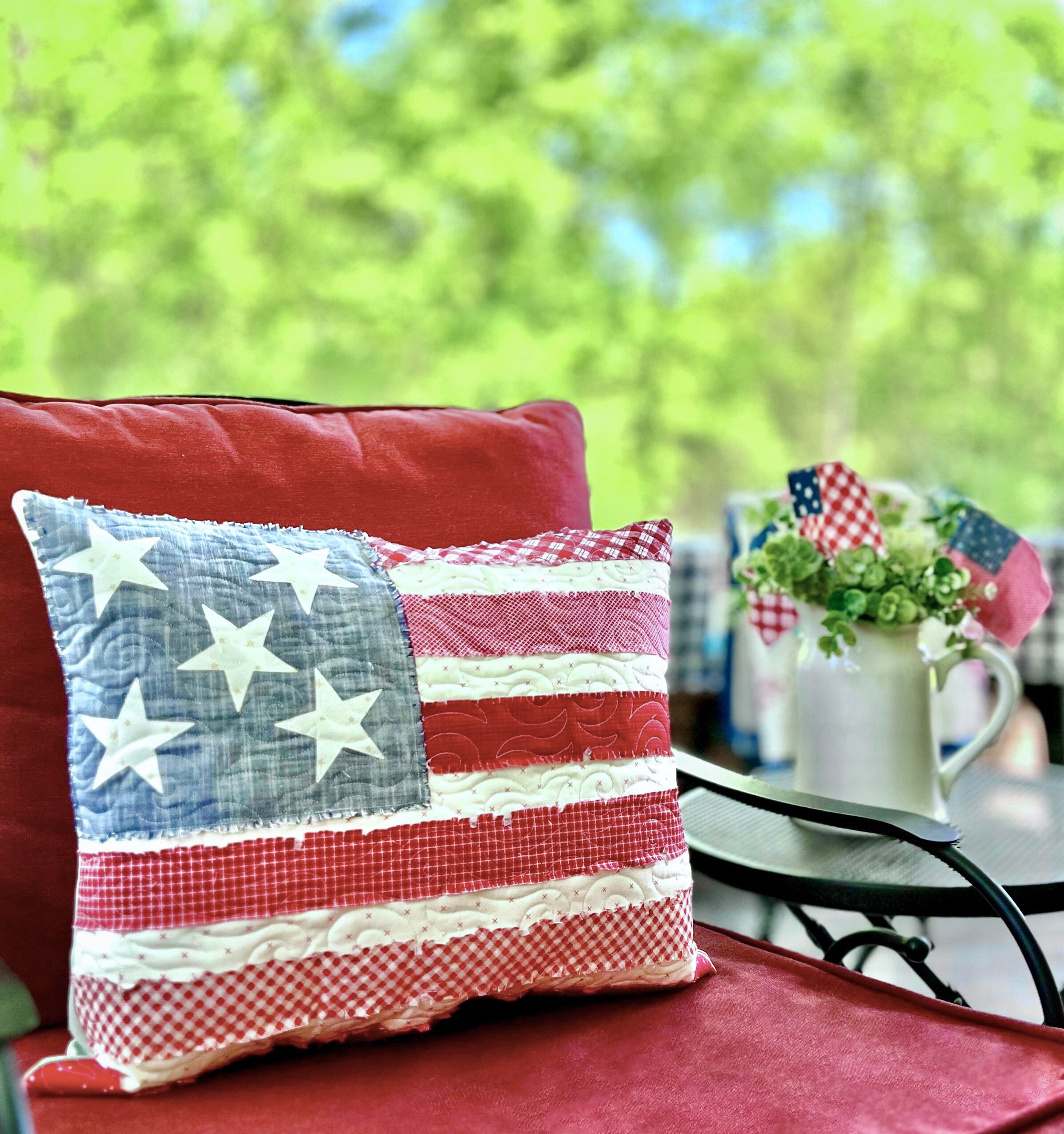 Federa per cuscino con bandiera americana, federa rettangolare USA, decorazione per divano patriottica - Italia