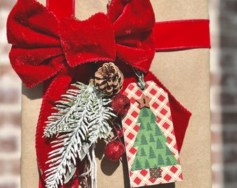 Christmas Gift Tag Pattern - DIY Fabric Gift Tags, DIY Christmas Tags, DIY Christmas Ornament