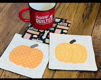 Fall Pumpkin Mug Rug Pattern: DIY Autumn Coaster (PDF Digital Download)