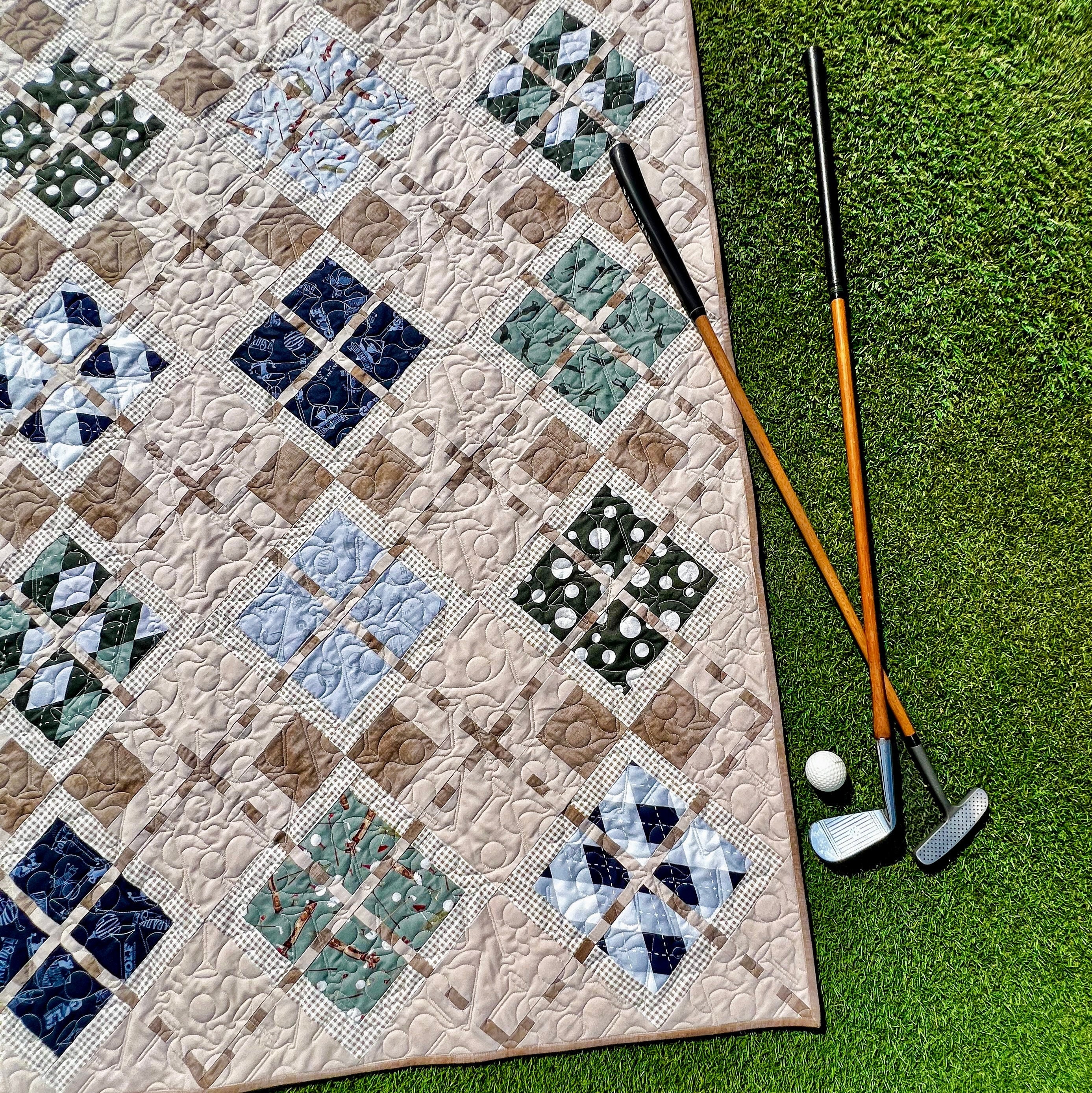 Argyle Golf Quilt Pattern: Match Play Design (PDF Download)