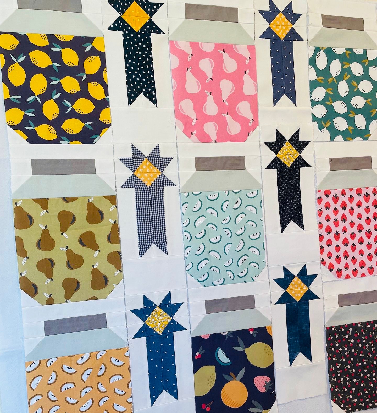 Preserves Patterns Blue Ribbon Preserves Quilt Pattern: Canning Jar Farmhouse Design (PDF ...
