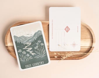 Victorian Vistas 2026 Postcards Pack - 'High Country' - A6 Sized Set of 10 Illustrations of Victoria (Australia) with Envelopes