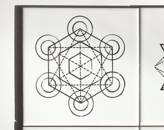 Metatron's Cube Meditation & Manifestation Altar / Sacred Geometry / Crystal Healing 4.25" x 4.25"