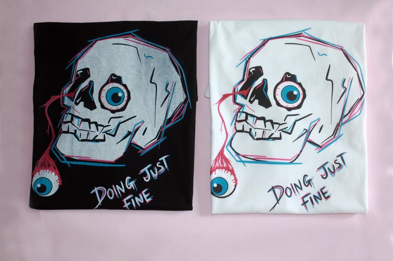 Doing Just Fine Organic Cotton Skull T-Shirt