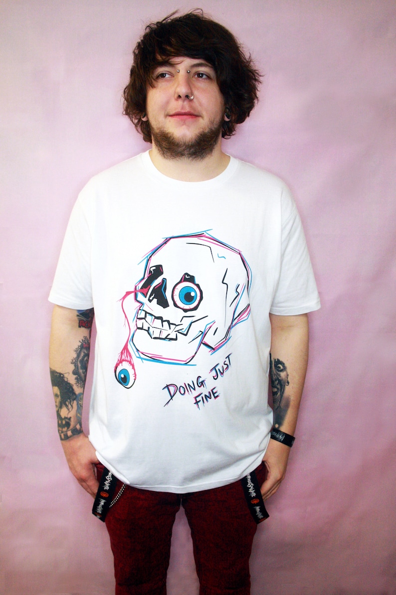 Doing Just Fine Organic Cotton Skull T-Shirt