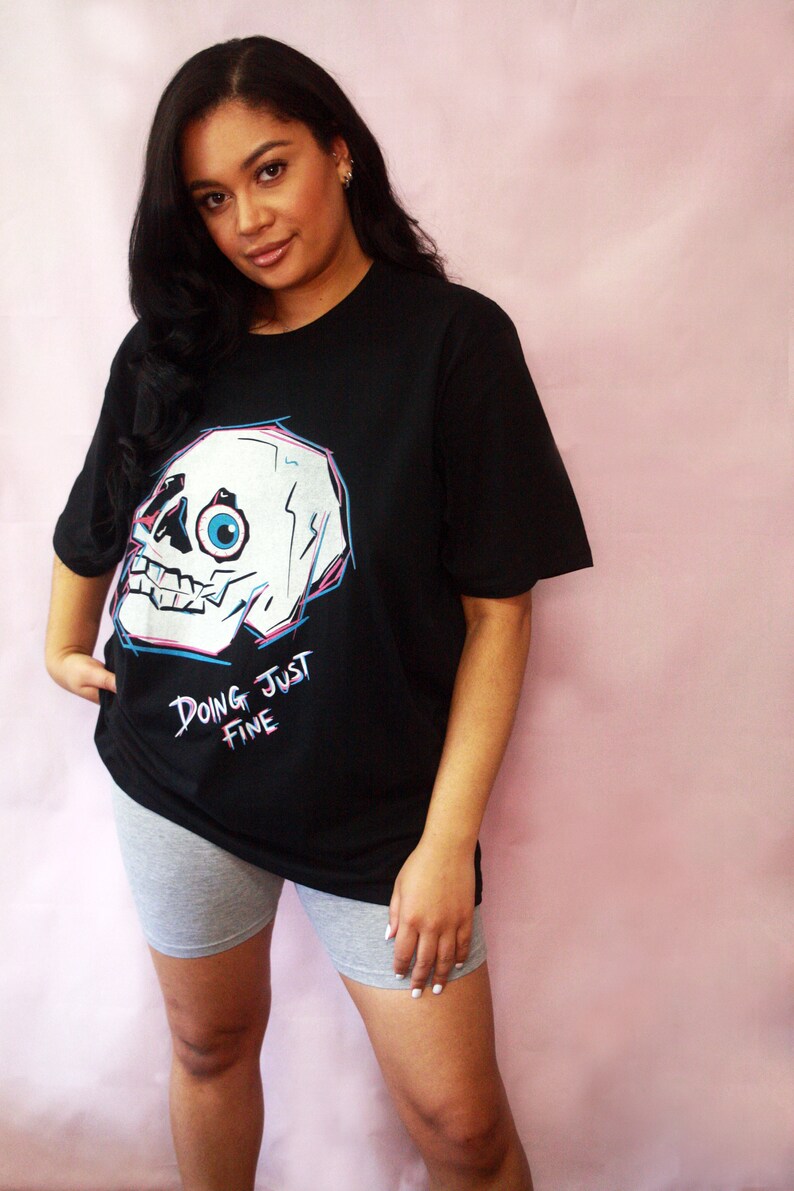 Doing Just Fine Organic Cotton Skull T-Shirt