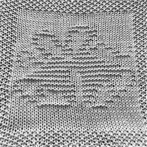 Knitting Pattern for Wedding Bells Washcloth or Afghan Square