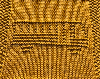 Knitting Pattern for Bus Washcloth or Afghan Square